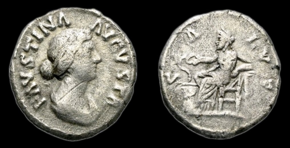 Romarriket. Faustina II (Augusta, AD 147-175). Denarius Rome - SALVS  (Ingen mindstepris) #2.1