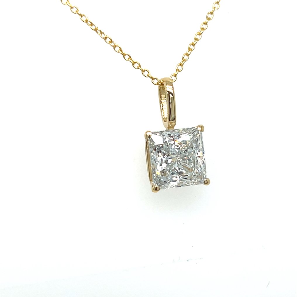 没有保留价 - 项链 - 14K包金 黄金 - 2.07ct. tw. 钻石 (实验室培育) #2.1