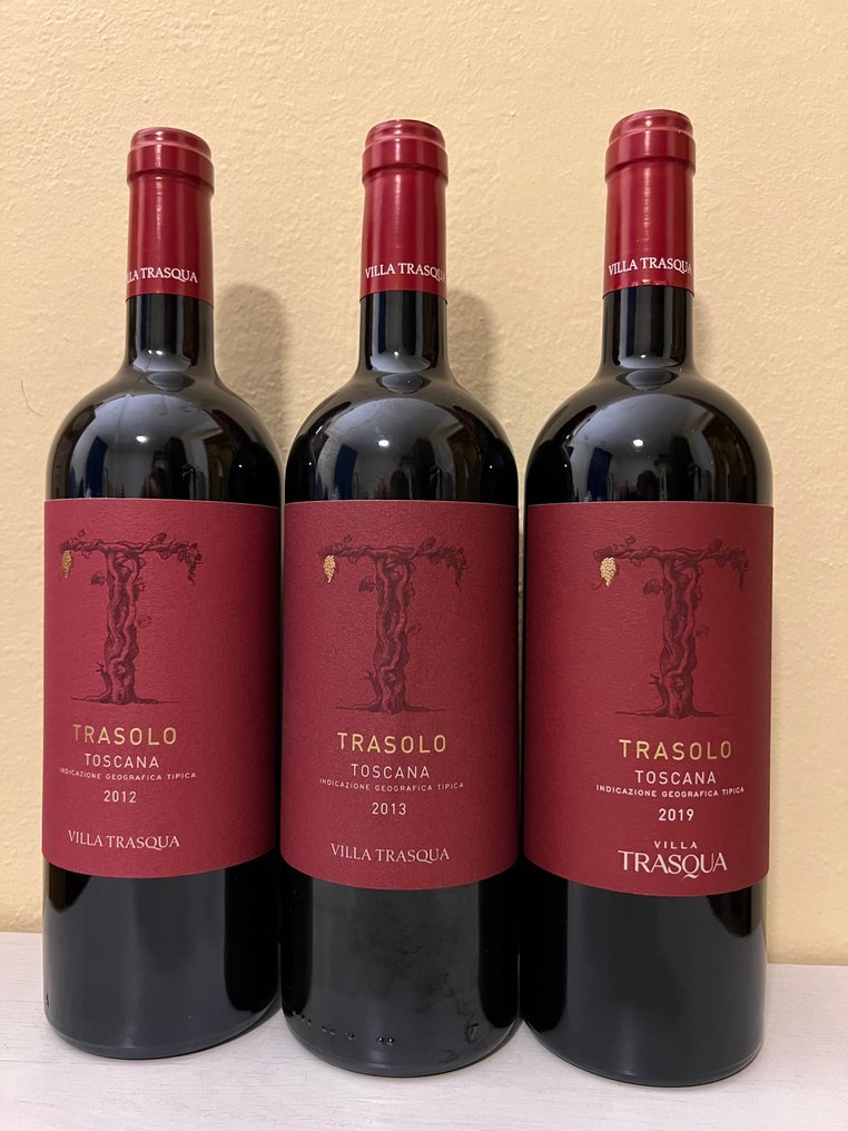 2012 , 2013 & 2019 Villa Trasqua , Trasolo - Toscana IGT - 3 Pullot (0.7 L) #1.0