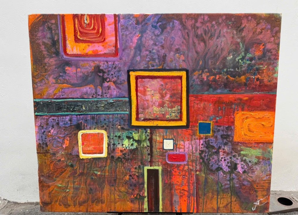 Trương Văn Anh - Mémoire de Hué 100 X 120 cm #1.0