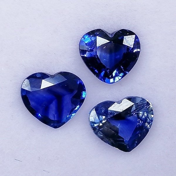 3 pcs  蓝色 蓝宝石  - 1.55 ct - 西班牙宝石学院（IGE） #2.1