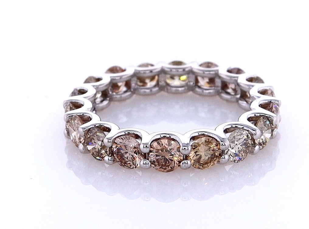 Ohne mindestpreis - Ring - 14 kt Weißgold - 3.14ct. tw. Diamant (Natürlich farbig) #2.1