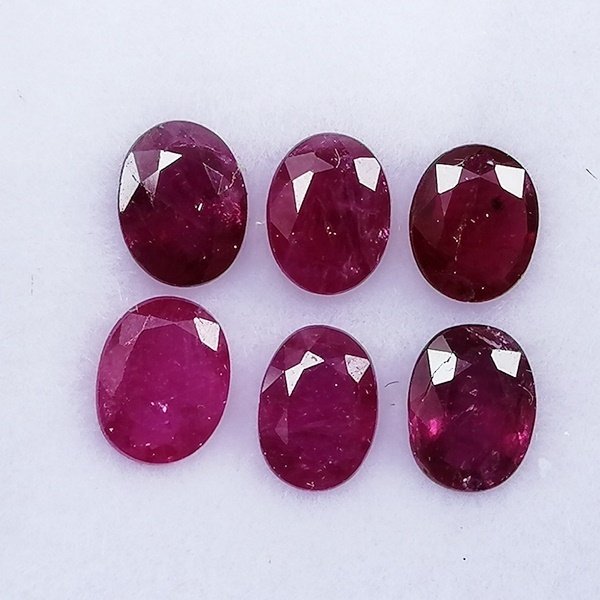 6 pcs  红色 红宝石  - 1.77 ct - 西班牙宝石学院（IGE） - 次要的 #4.3