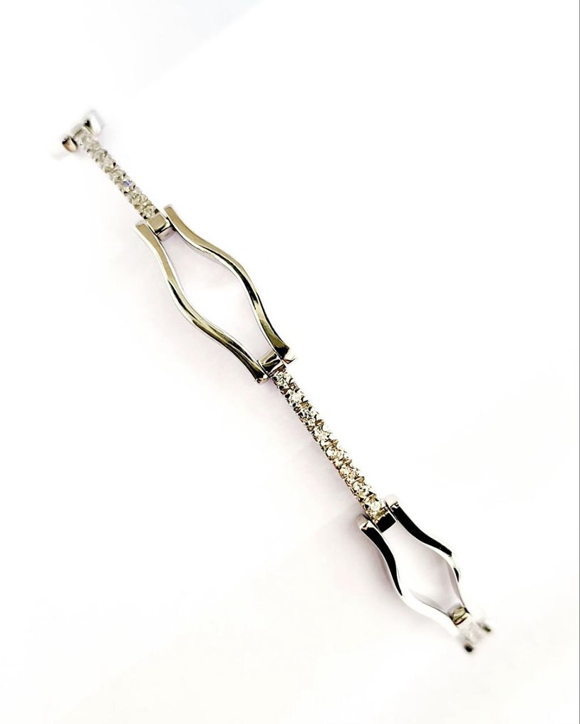 Βραχιόλι - 18 καράτια Λευκός χρυσός -  0.85ct. tw. Διαμάντι (Φυσικό)  - Κατασκευασμένο στην Ιταλία #1.0