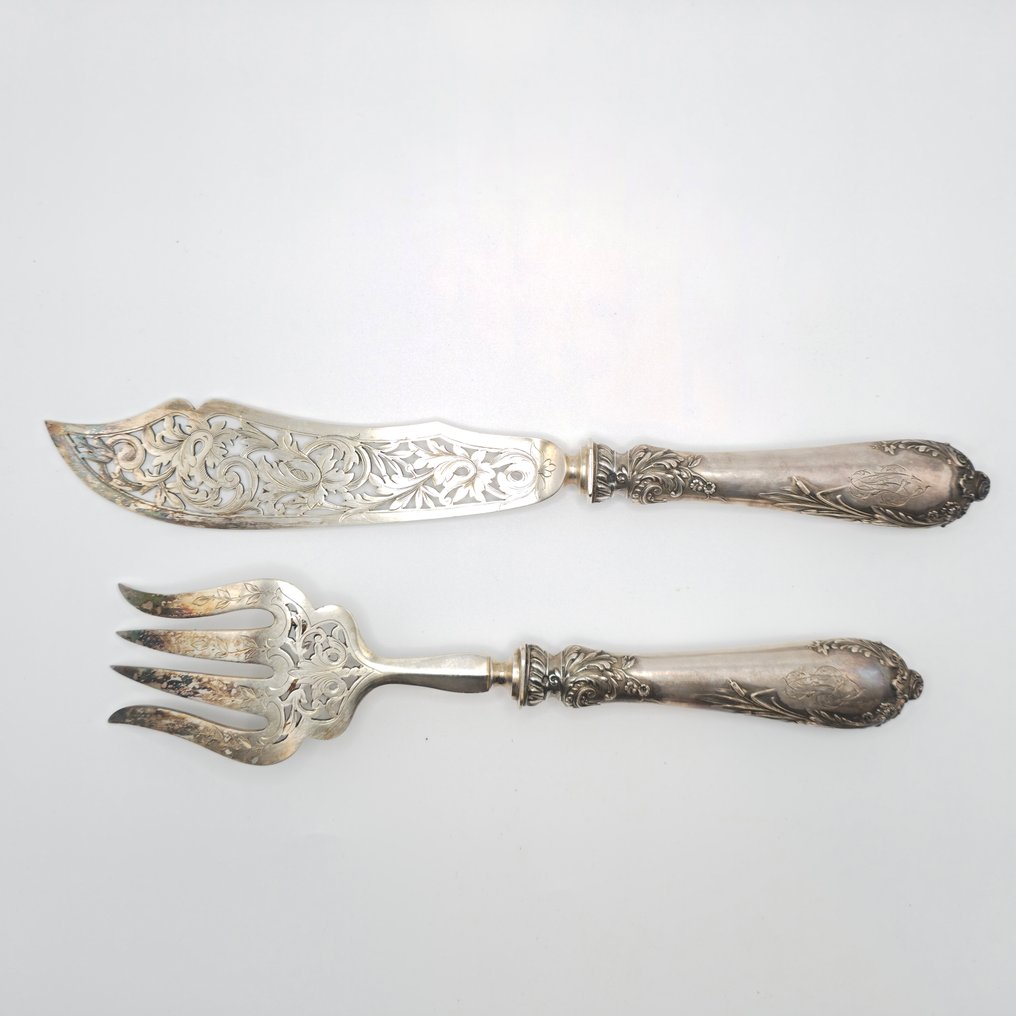 Alfred DEBAIN et Chadoin & Valin - Σερβίτσιο τραπεζιού (4) - .950 silver #1.0