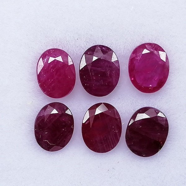 6 pcs  红色 红宝石  - 2.28 ct - 西班牙宝石学院（IGE） - 次要的 #1.0