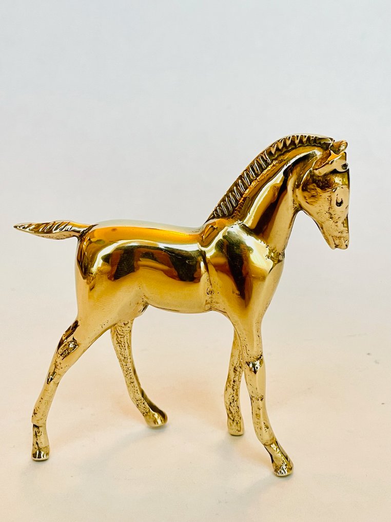 动物主题收藏系列 - 意大利风格的中世纪铜马雕塑 - Jaren 50–70. #2.1