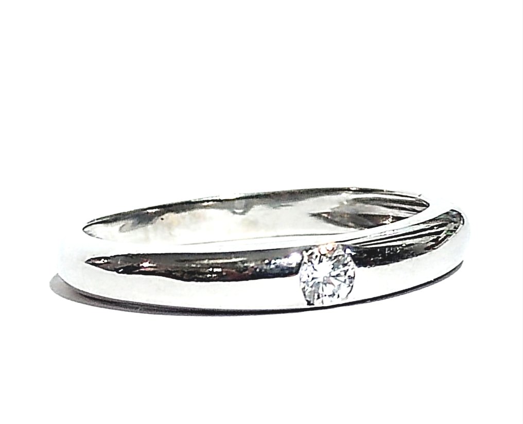 χωρίς τιμή ασφαλείας - Δαχτυλίδι - 18 καράτια Λευκός χρυσός -  0.10ct. tw. Διαμάντι (Φυσικό)  #2.1