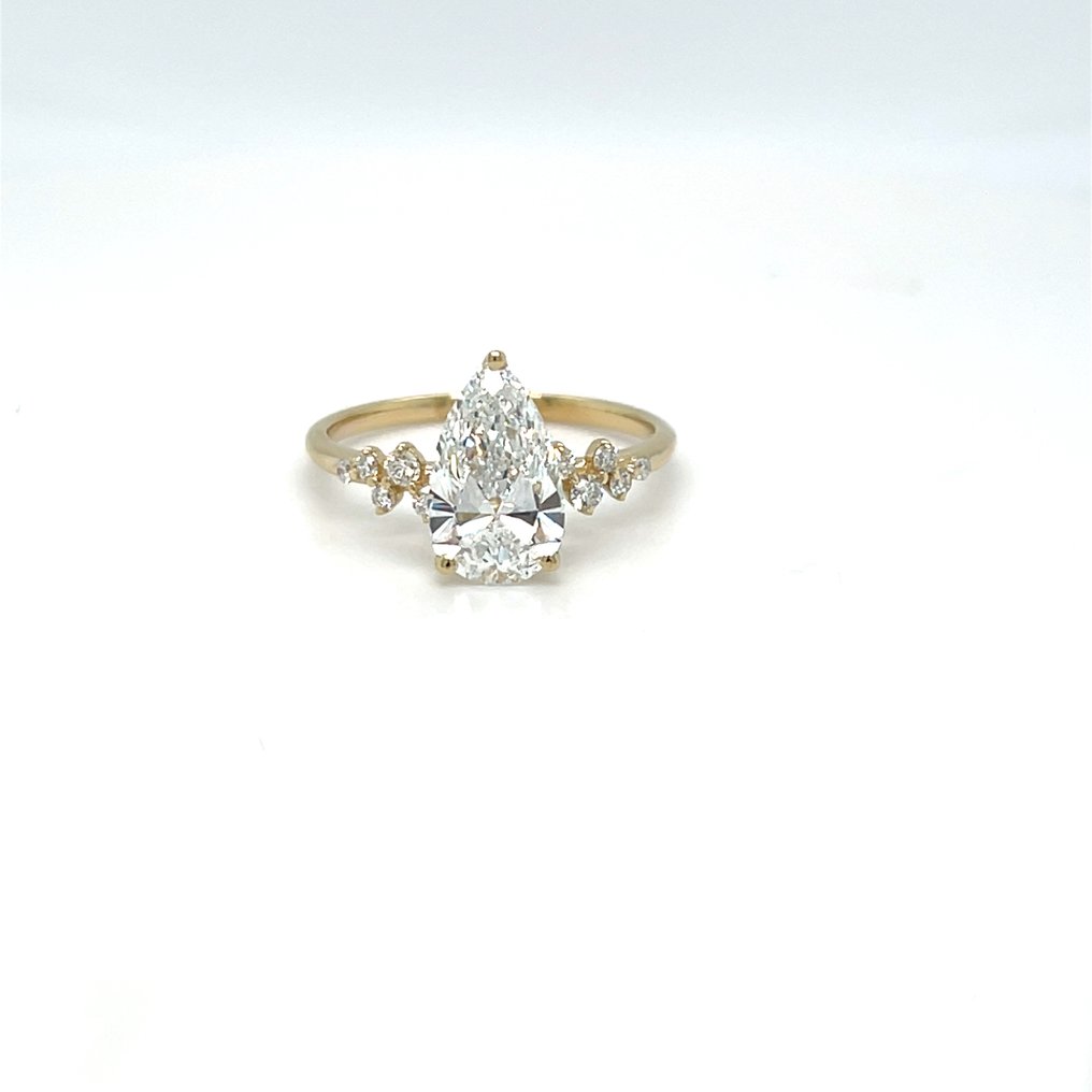 Δαχτυλίδι - 14 καράτια Κίτρινο χρυσό -  2.25ct. tw. Διαμάντι (Εργαστηριακής καλλιέργειας) - Διαμάντι #1.0