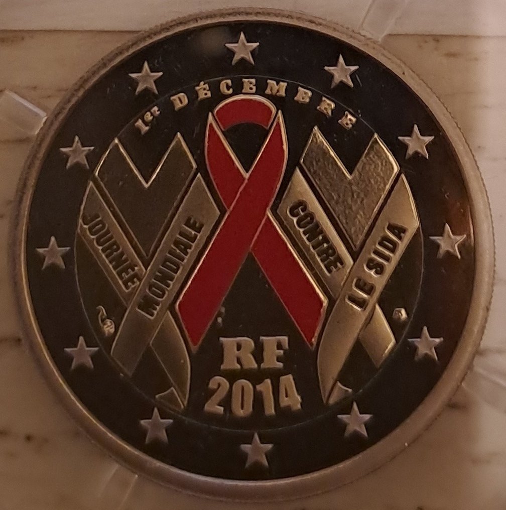 Γαλλία. 2 Euro 2014 "Sidaction" Proof - (Sans boite)  (χωρίς τιμή ασφαλείας) #1.0