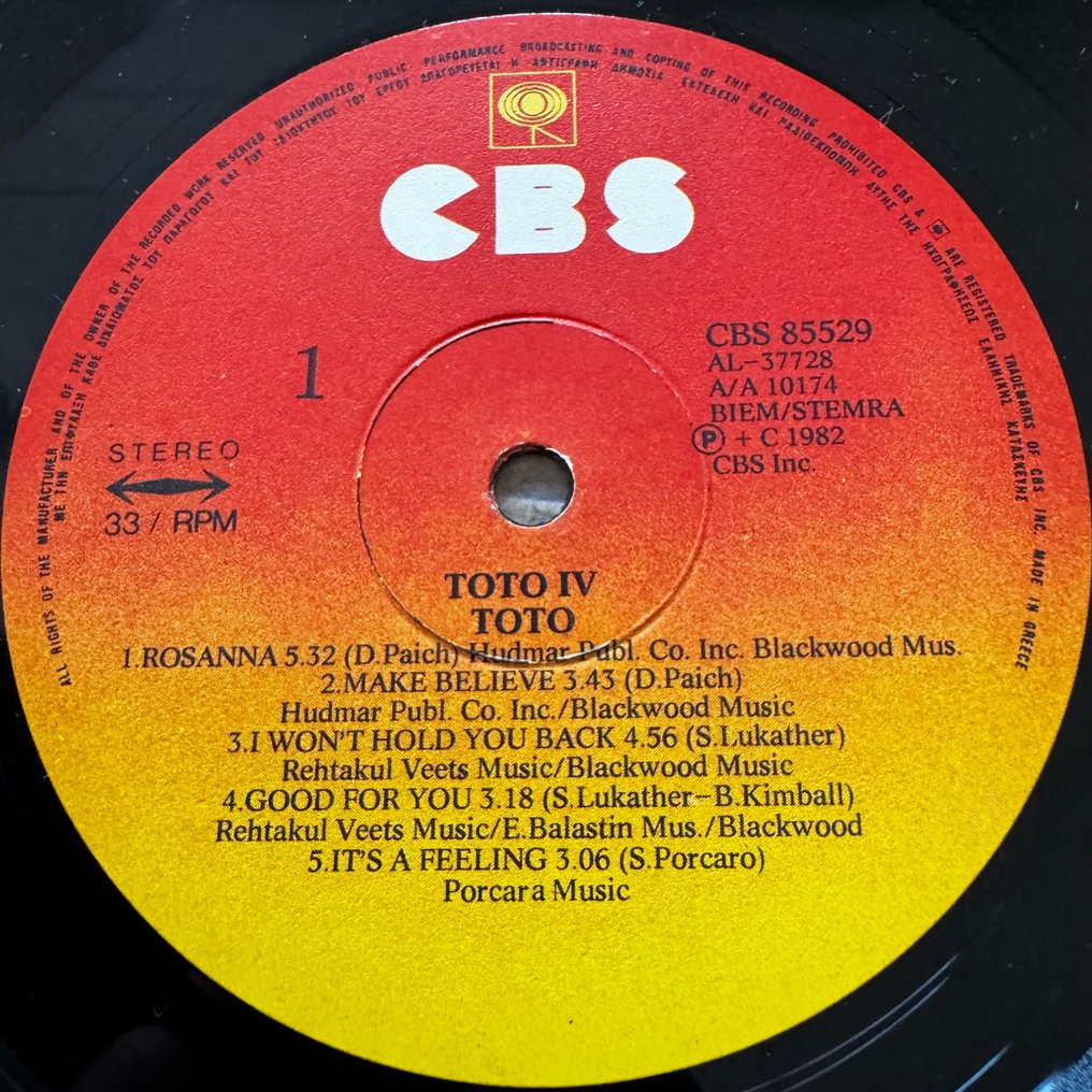 Toto - 4 great records - Titluri multiple - Albume LP (mai multe articole) - 1979 #4.3