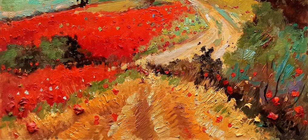 Andrea Borella (1946) - Tuscany landscape - In the summer #2.1