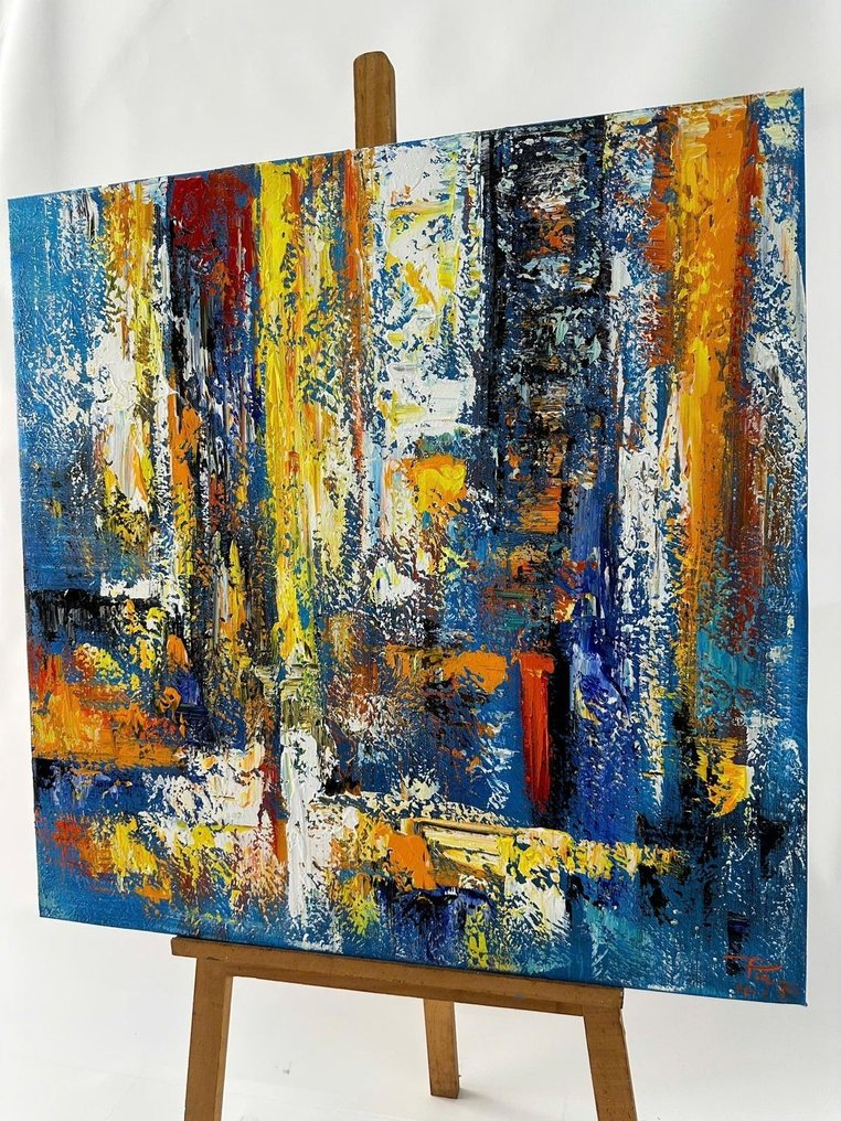 Nguyễn Văn Duy - Échos de Saigon 80 X 80 cm #3.2