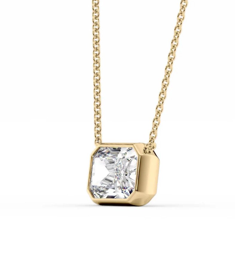 墜飾 - 14 克拉 黃金 -  1.09ct. tw. 鉆石 (天然) #3.2