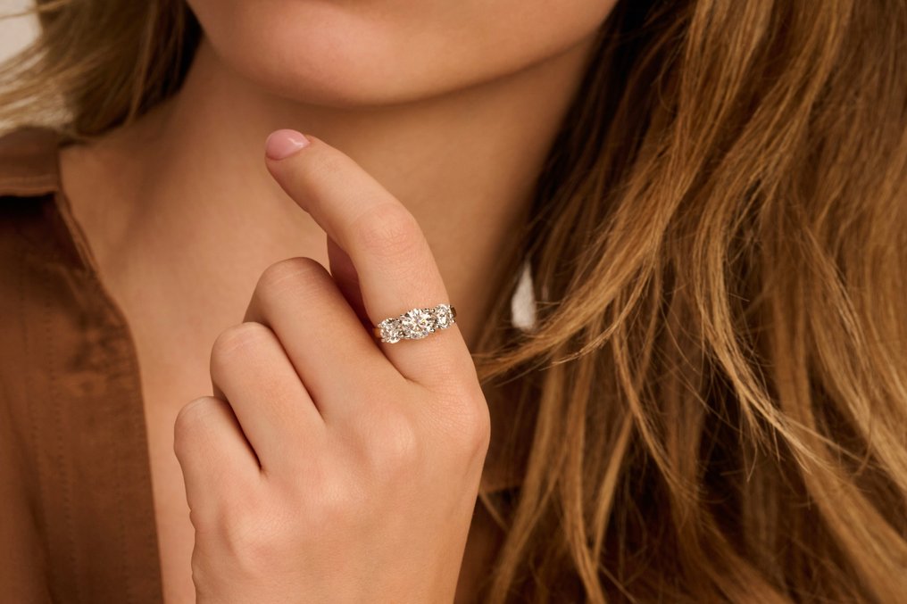 Δαχτυλίδι - 14 καράτια Κίτρινο χρυσό - 2.05ct. tw. Διαμάντι (Εργαστηριακής καλλιέργειας) - Διαμάντι #2.1