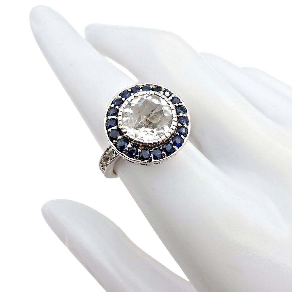 χωρίς τιμή ασφαλείας - Δαχτυλίδι Ασημί - Sapphire (Πιστοποιημένο) #2.1