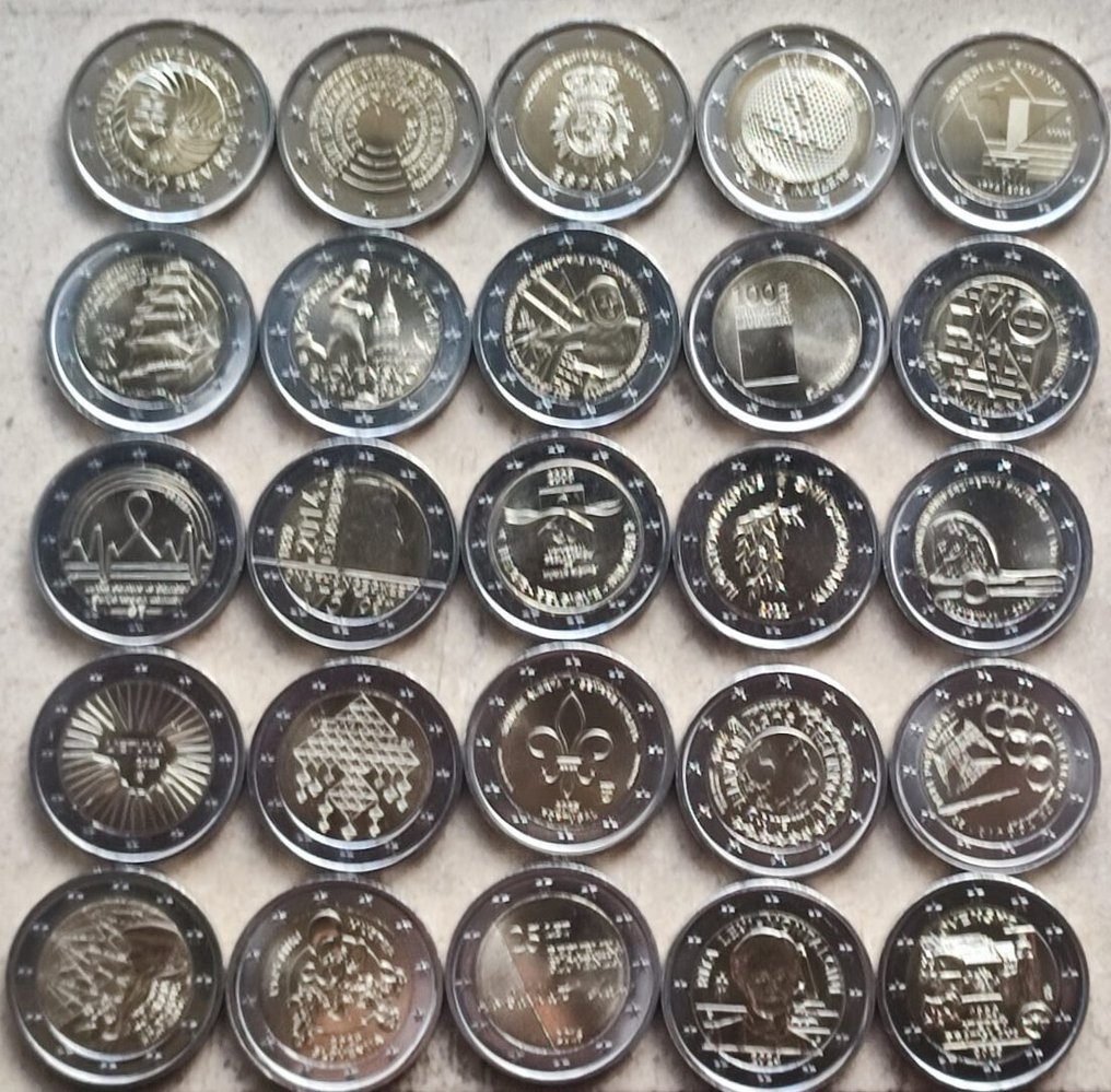 Ευρώπη. 2 Euro 2008/2025 (25 moedas)  (χωρίς τιμή ασφαλείας) #1.0