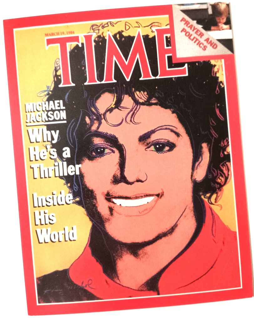 Andy Warhol (1928-1987) - Michael Jackson Thriller - Promotional Card - Time 100 - Not for Sale - Vintage #4.3