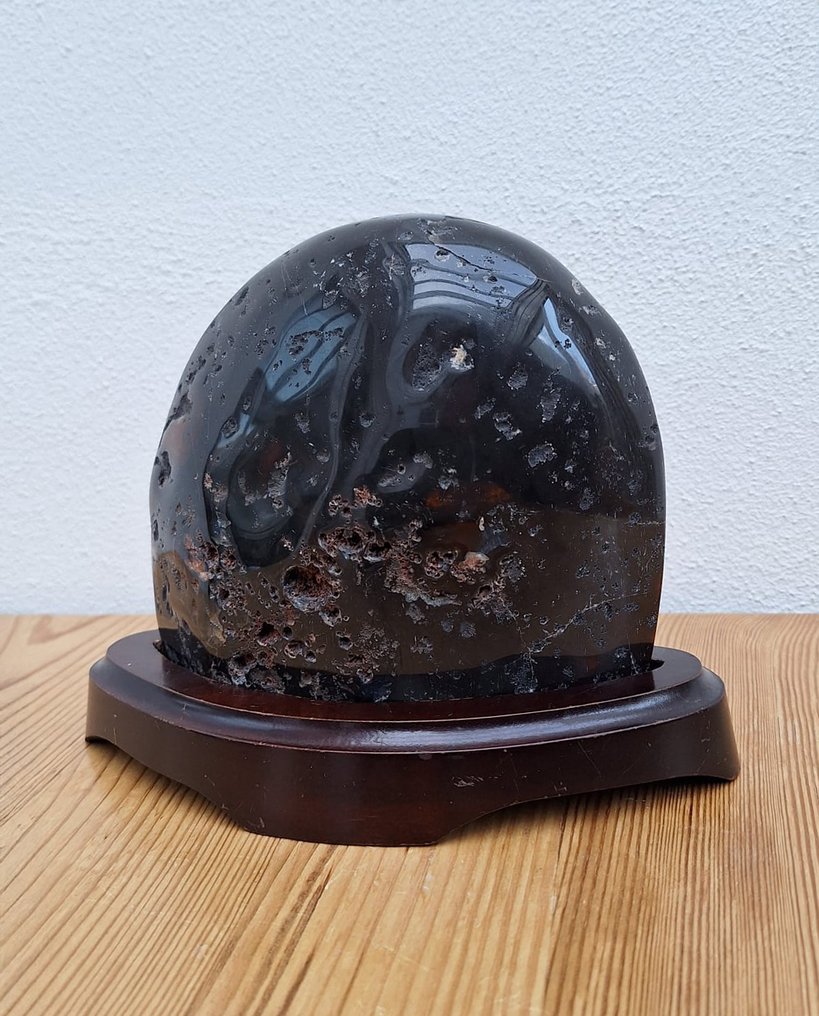 玛瑙 晶球 - 高度: 14 cm - 宽度: 16 cm- 1.4 kg - (1) #2.1