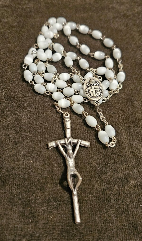 Πάπας Ιωάννης Παύλος Β' - Σπάνιο ροζάριο από την ακρόαση - Επάργυρο - 1980-1990 #1.0