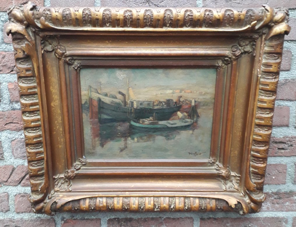 Anton Muller (1887-1979) - bedrijvigheid in de haven #1.0