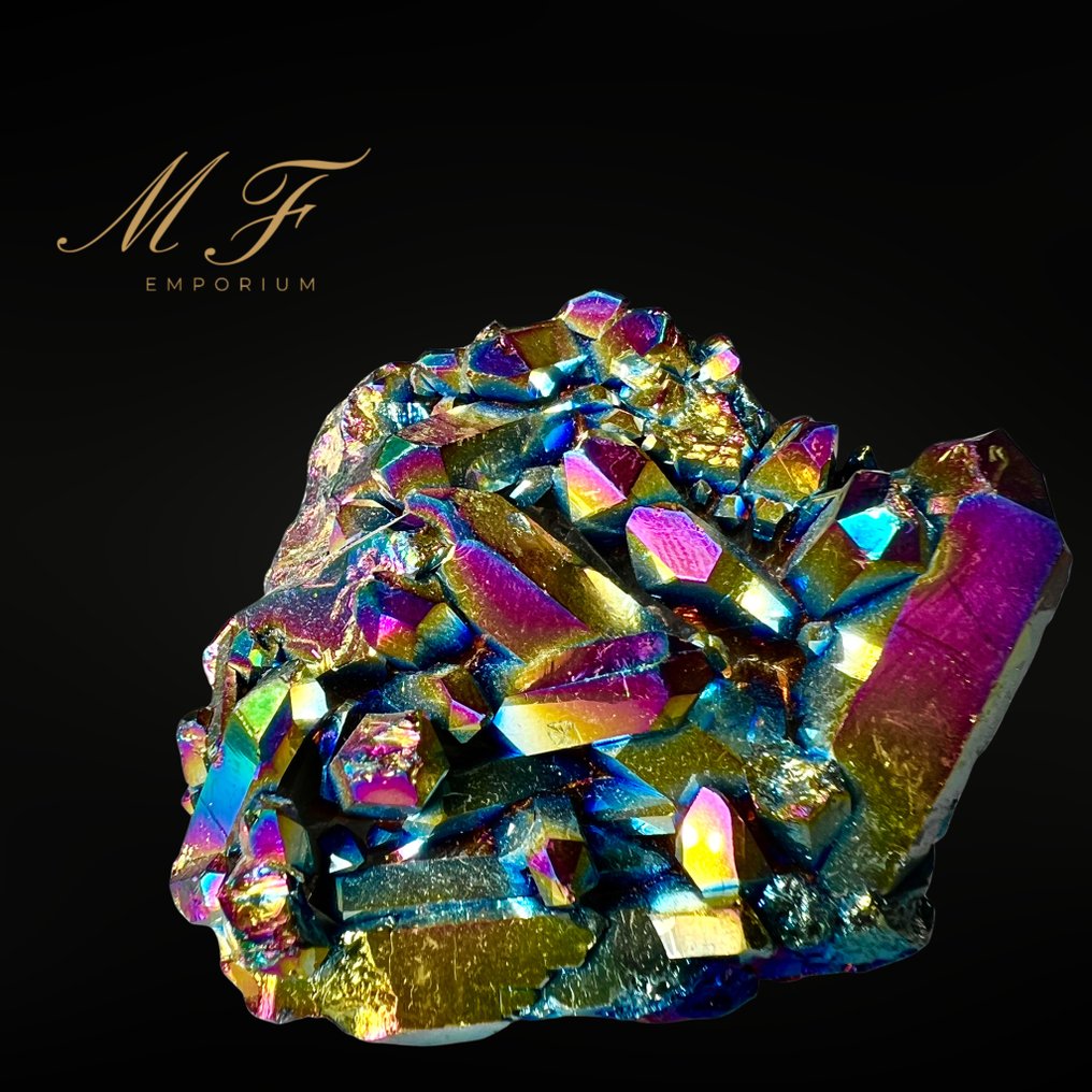 Φυσική δρούζα χαλαζία Aura Κρύσταλλοι - Ύψος: 70 mm - Πλάτος: 70 mm- 200 g - (1) #2.1