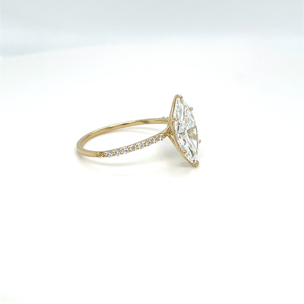 没有保留价 - 戒指 - 14K包金 黄金 -  2.20ct. tw. 钻石 (实验室培育) - 钻石 #3.2