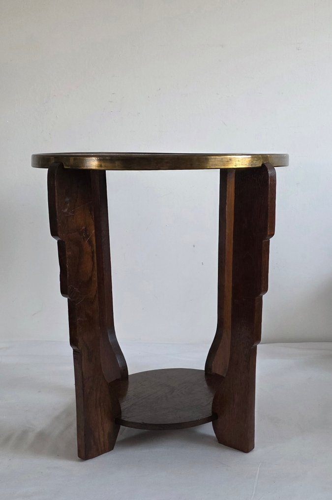 Amsterdam School - Mesa - Gueridon table - Latão, Madeira #4.3