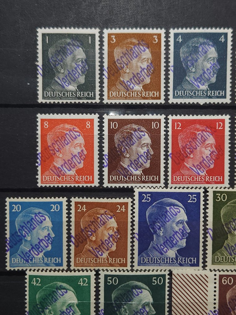 Γερμανία - Τοπικά ταχυδρομεία 1945 - Τοπικές δαπάνες Meißen, με στρογγυλό μπλε-βιολετί τυπωμένο, άψογες. - Michael Mi-Nr. 2/21 #2.1