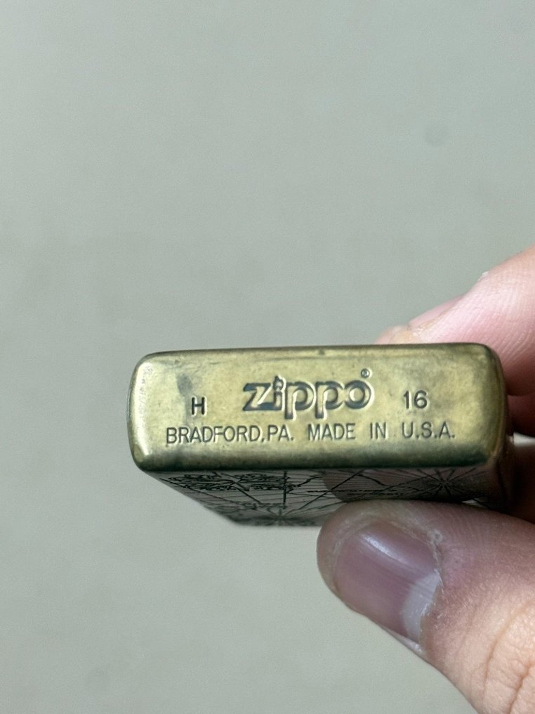 Zippo - Compass map design - Ingen mindstepris - Lighter - Messing #3.2