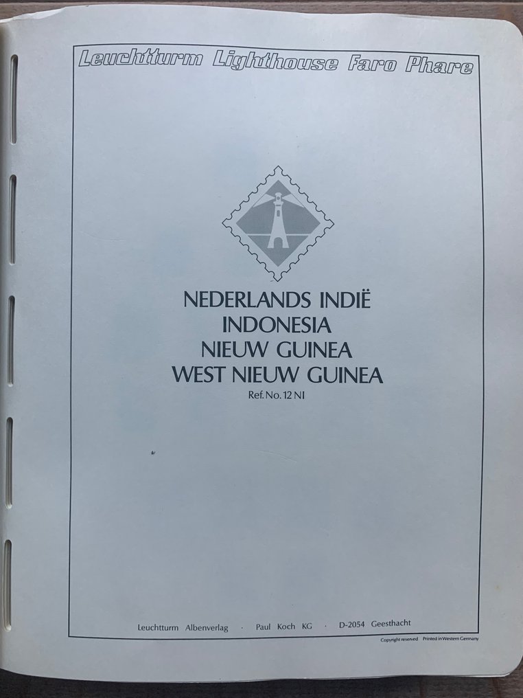 荷蘭和海外 1870/1975 - 荷兰东印度、纽几内亚和苏里南的Leuchtturm相册配磁带 #4.3
