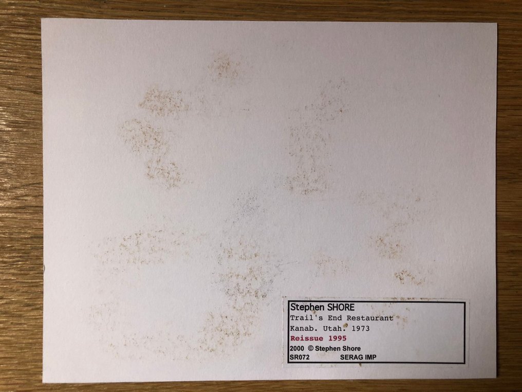 Stephen Shore - Trail's end restaurant - Utah 1973 #2.1