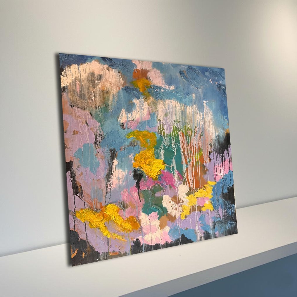 Tung Lam - Brume sur le Delta 95 X 95 cm #3.2