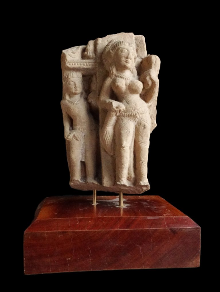 Μεσαιωνική Ινδία Ανάγλυφο σε ροζ πηλό - Parvati - Rajasthan 11ος/12ος αιώνας #1.0