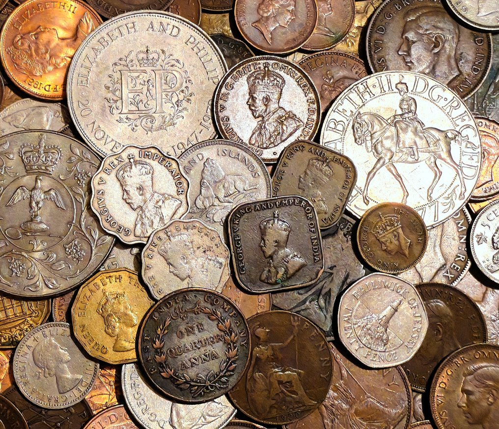 大英帝国. 150+ Coins inc. Rare Coins from 1800 to Present  (沒有保留價) #1.0