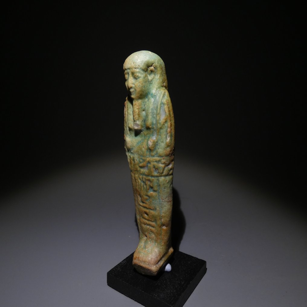 古埃及 沙布提。高11厘米。晚期，公元前664年至公元前332年。 小雕像 - 11 cm #4.3