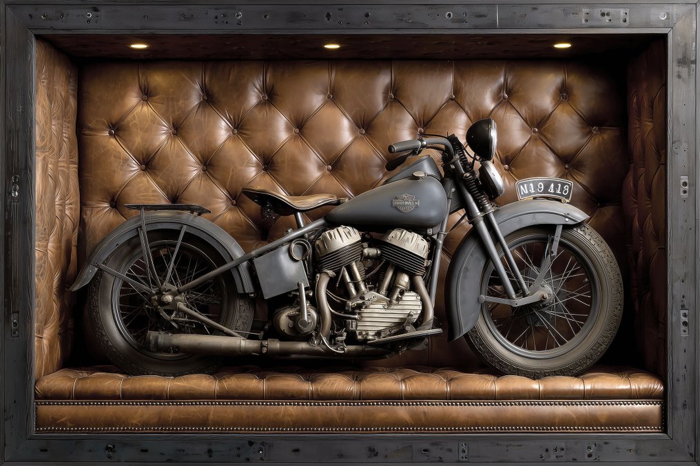 Artxlife - Harley Davidson Brown Leather Chesterfield Style [XL] #1.0