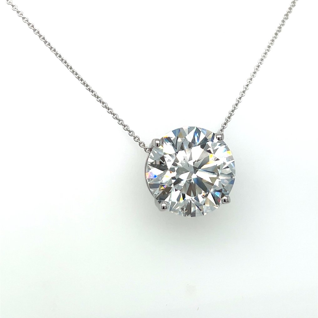 Κολιέ - 14 καράτια Λευκός χρυσός -  3.06ct. tw. Διαμάντι (Εργαστηριακής καλλιέργειας) #2.1
