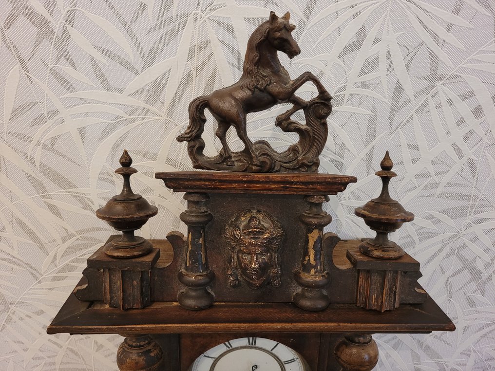 Zegar regulator -   Drewno, Szkło - 1910-1920 #2.1