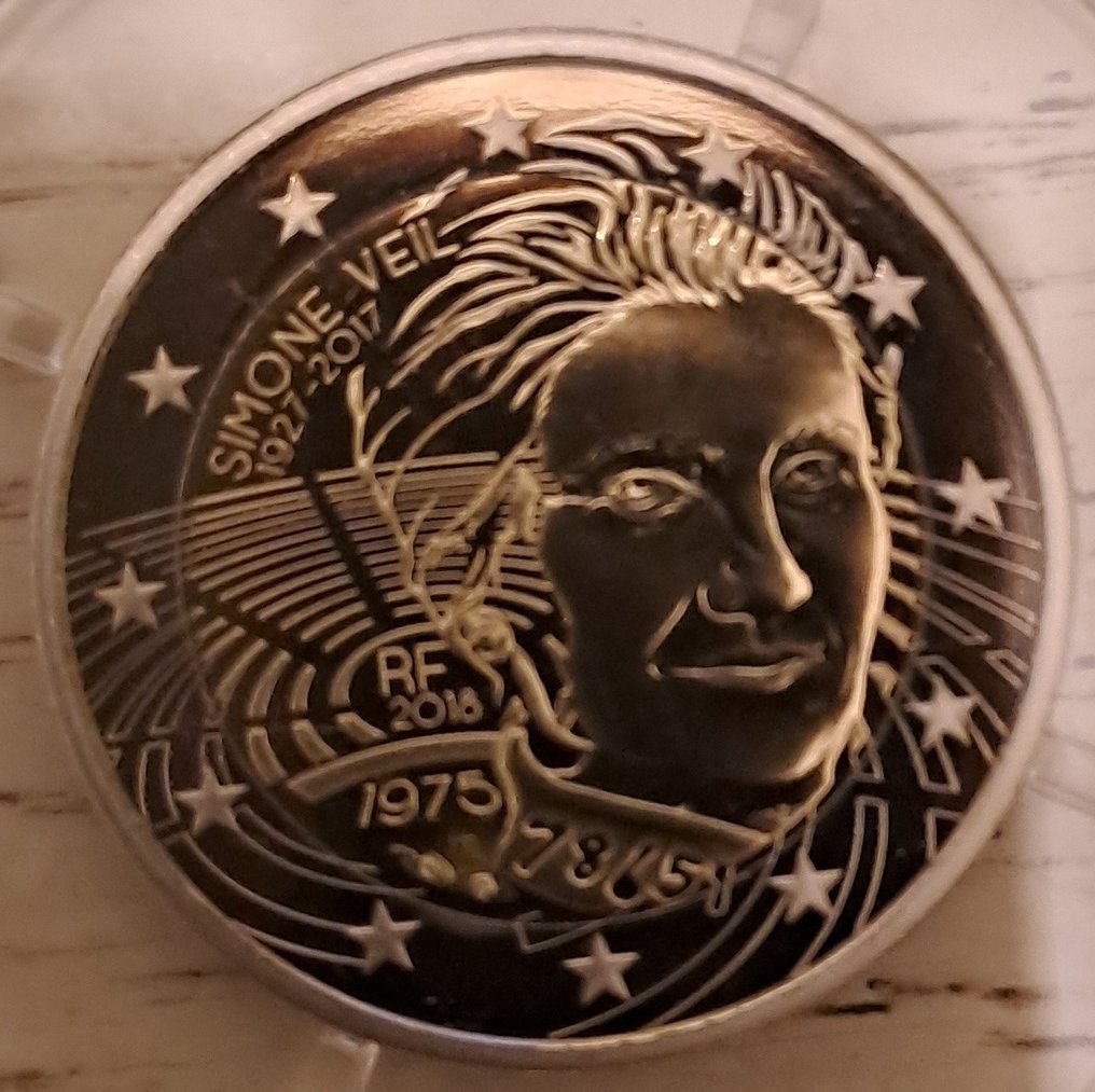 Frankrig. 2 Euro 2018 "Simone Veil" Proof - (Sans boite)  (Ingen mindstepris) #1.0