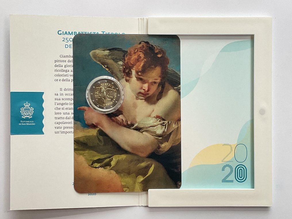 圣玛利诺. 2 Euro 2020/2023 "Tiepolo" + "Perugino" (2 stuks)  (没有保留价) #1.0