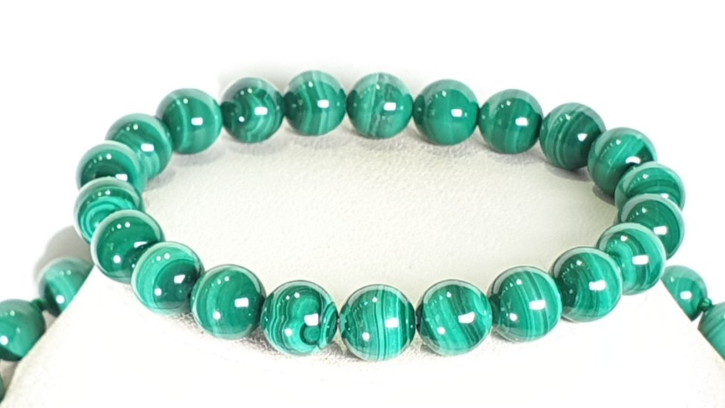 天然孔雀石 - 一等品质 - 个人保护 - 925纯银 - 手链和项链 - 项链 #3.2