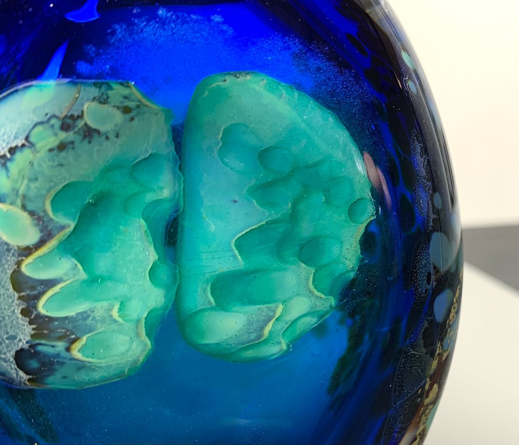 Maxence Parot - 花瓶 -  花瓶独特的颜色和金色  - 玻璃 #4.3