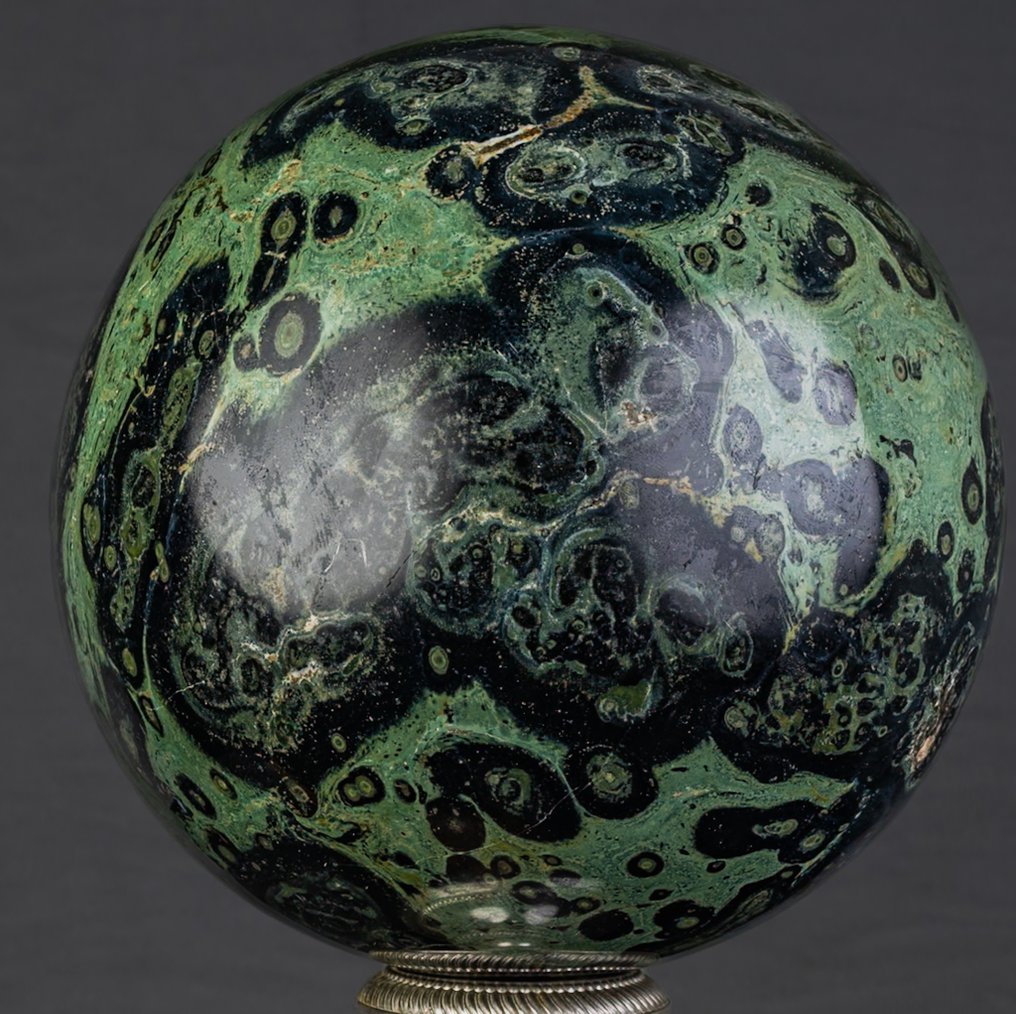 Jasper Ευγενική μεγάλη σφαίρα Kambaba Eldariet - Ύψος: 17.8 cm - Πλάτος: 17.8 cm- 7651 g #2.1