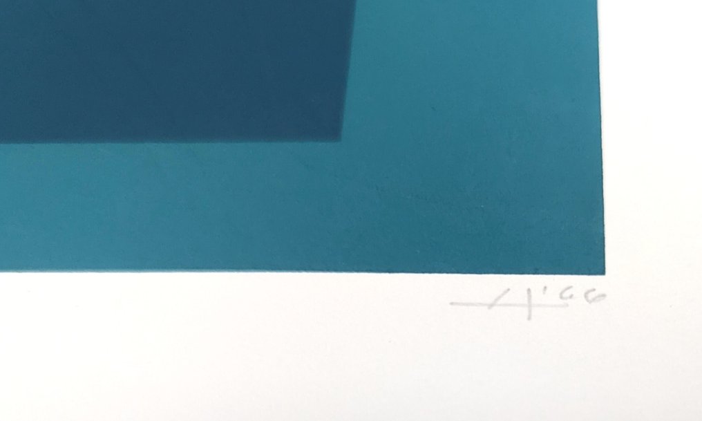 Josef Albers (1888-1976) - Blue Reminding 1966 #2.1