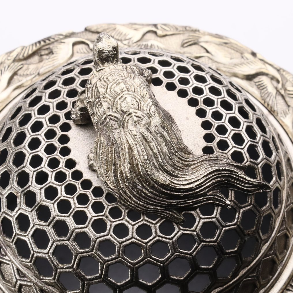 Crane and Tortoise Motif Incense Burner (鶴亀香炉) by Kosai Sano (佐野宏采) - Καυστήρας θυμιάματος - Takaoka Copperware - Χωρίς ελάχιστη τιμή #3.2