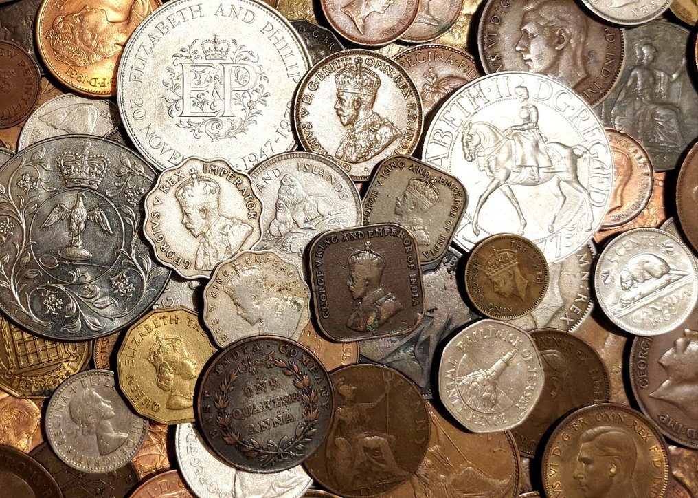 大英帝国. 150+ Coins inc. Rare Coins from 1800 to Present  (沒有保留價) #1.0