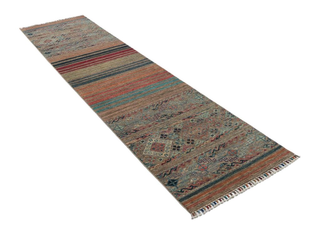 撒马尔罕 - 法拉汉 - 新 - 長條地毯 - 296 cm - 74 cm #1.0