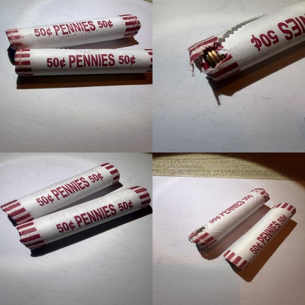 Förenta staterna. 6 rolls of 50x 1 Cent  (Ingen mindstepris) #1.0