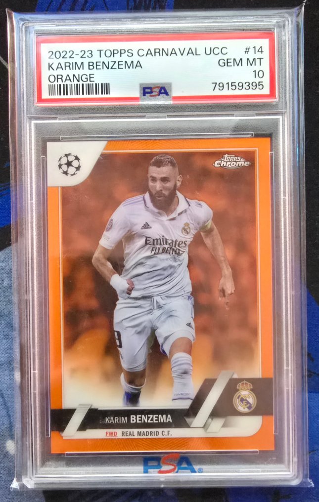 2022/23 Topps Chrome UCL Karim Benzema 14 Serialized card, Numbered parallel, Parallel card, Graded card - PSA 10 - 1 Graded card #1.0